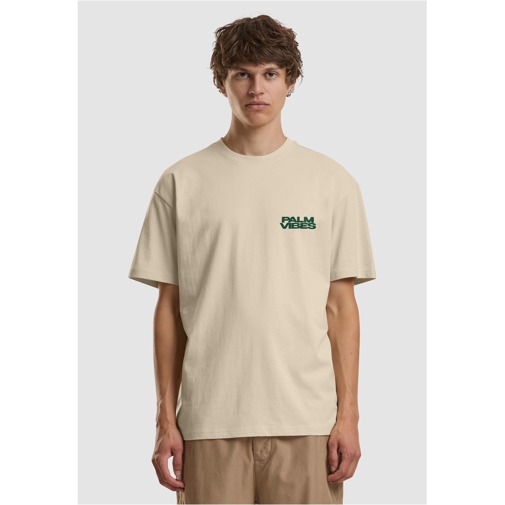 Mister Tee - Palm Vibes Oversize Mens Tshirt - Cream